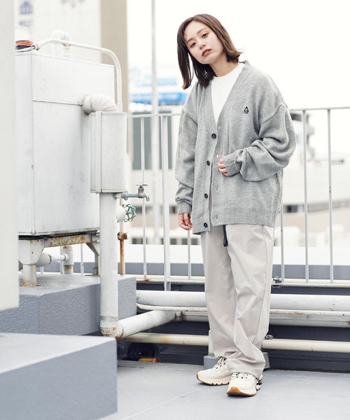 【ユニセックスで着用可能】GERRY/ジェリー別注コラボロゴ刺繍オーバーサイズボリュームニットカーディガン