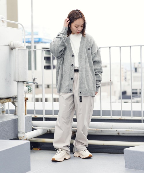 【ユニセックスで着用可能】GERRY/ジェリー別注コラボロゴ刺繍オーバーサイズボリュームニットカーディガン