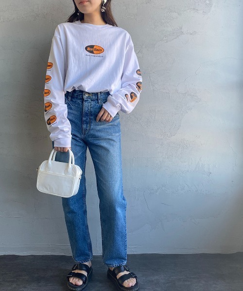BEN DAVIS（ベンデイビス）の「[BEN DAVIS/ベンデイビス] カプセルロゴ バックプリントロングスリーブTシャツ（Tシャツ/カットソー・レディース・ホワイト/ブラック/イエロー・M/L/XL）」の12枚目の写真
