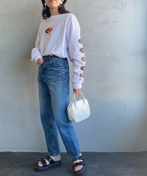 BEN DAVIS（ベンデイビス）の「[BEN DAVIS/ベンデイビス] カプセルロゴ バックプリントロングスリーブTシャツ（Tシャツ/カットソー・レディース・ホワイト/ブラック/イエロー・M/L/XL）」の13枚目の写真