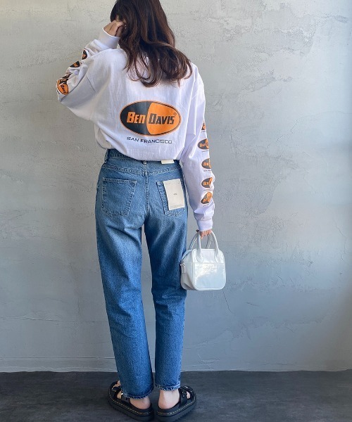BEN DAVIS（ベンデイビス）の「[BEN DAVIS/ベンデイビス] カプセルロゴ バックプリントロングスリーブTシャツ（Tシャツ/カットソー・レディース・ホワイト/ブラック/イエロー・M/L/XL）」の14枚目の写真