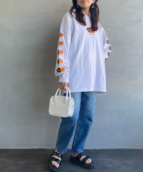 BEN DAVIS（ベンデイビス）の「[BEN DAVIS/ベンデイビス] カプセルロゴ バックプリントロングスリーブTシャツ（Tシャツ/カットソー・レディース・ホワイト/ブラック/イエロー・M/L/XL）」の16枚目の写真