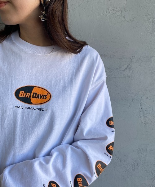 BEN DAVIS（ベンデイビス）の「[BEN DAVIS/ベンデイビス] カプセルロゴ バックプリントロングスリーブTシャツ（Tシャツ/カットソー・レディース・ホワイト/ブラック/イエロー・M/L/XL）」の20枚目の写真