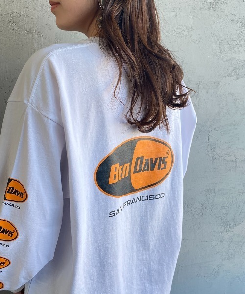 BEN DAVIS（ベンデイビス）の「[BEN DAVIS/ベンデイビス] カプセルロゴ バックプリントロングスリーブTシャツ（Tシャツ/カットソー・レディース・ホワイト/ブラック/イエロー・M/L/XL）」の22枚目の写真