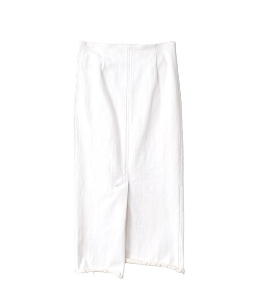 Maison MIHARA YASUHIRO(メゾンミハラヤスヒロ)の「Shrunk Chino Tight Skirt(デニムスカート・レディース・ホワイト・38)」の5枚目の写真