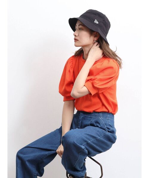 Ungrid(アングリッド)の「【WEB限定】ショルダーデザインTee(Tシャツ/カットソー・レディース・オフホワイト/ブラック/オレンジ/ブルー・FREE)」の15枚目の写真