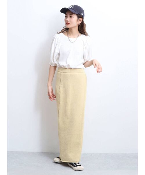 Ungrid(アングリッド)の「【WEB限定】ショルダーデザインTee(Tシャツ/カットソー・レディース・オフホワイト/ブラック/オレンジ/ブルー・FREE)」の12枚目の写真