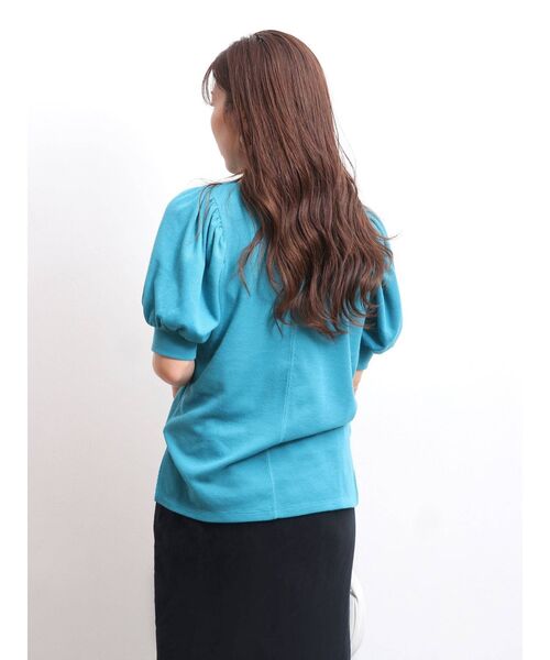 Ungrid(アングリッド)の「【WEB限定】ショルダーデザインTee(Tシャツ/カットソー・レディース・オフホワイト/ブラック/オレンジ/ブルー・FREE)」の11枚目の写真