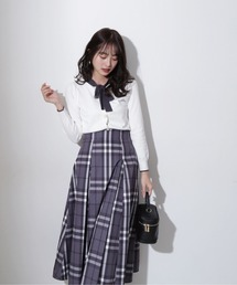PROPORTION BODY DRESSING | 【美人百花4月号掲載商品】フレアチェックスカート / 1212120313(スカート)