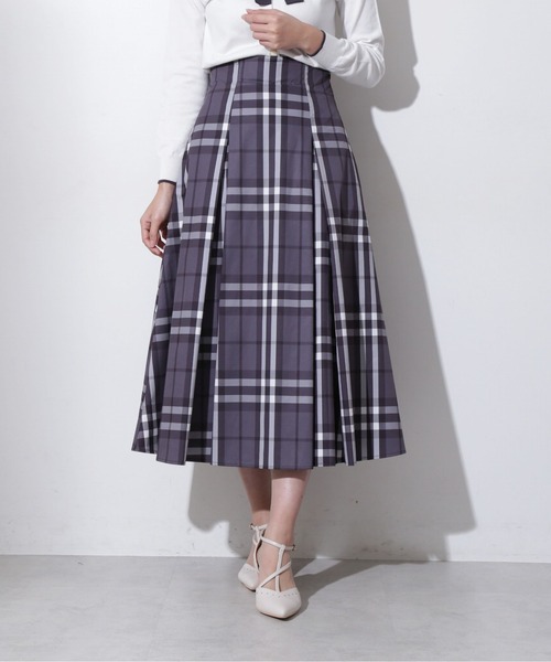 PROPORTION BODY DRESSING(プロポーションボディドレッシング)の「【美人百花4月号掲載商品】フレアチェックスカート / 1212120313(スカート・レディース・イエロー/ダークグレー・MEDIUM/SMALL)」の9枚目の写真