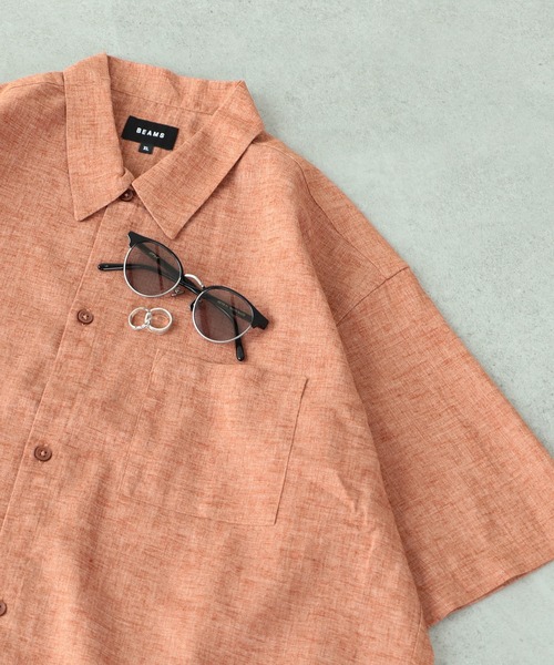 BEAMS（ビームス）の「BEAMS / ネオ ルーズフィット スクエアシャツ（シャツ/ブラウス・メンズ・ベージュ/オレンジ/オリーブ・L/S/XL/M）」の3枚目の写真