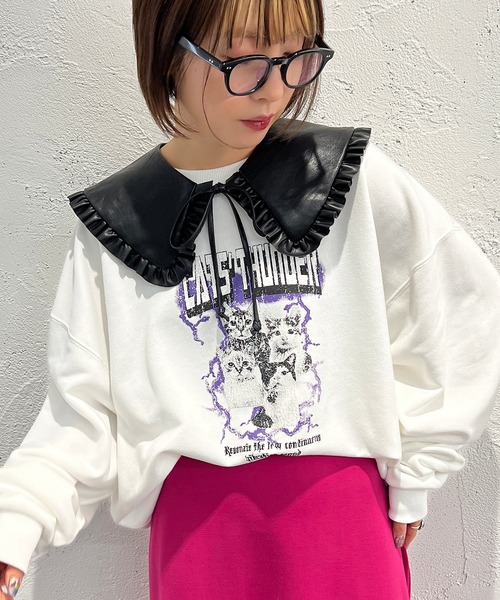 apres jour mignon（アプレジュールミニョン）の「アソートヴィンテージスウェット【ZOZOTOWN限定アイテム】（スウェット・レディース・オフホワイト/ブラック/ホワイト系その他/ブラック系その他/その他/ナチュラル・X-LARGE/フリー）」の7枚目の写真