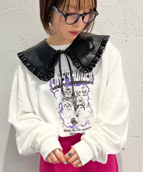 apres jour mignon（アプレジュールミニョン）の「アソートヴィンテージスウェット【ZOZOTOWN限定アイテム】（スウェット・レディース・オフホワイト/ブラック/ホワイト系その他/ブラック系その他/その他/ナチュラル・X-LARGE/フリー）」の8枚目の写真