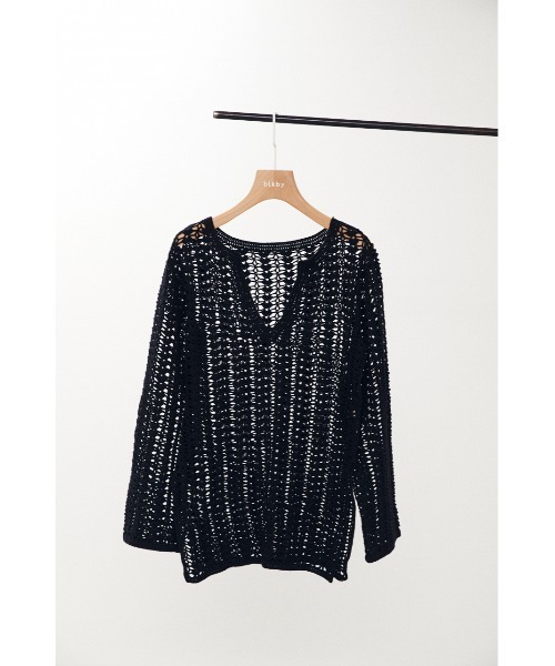 クロシェトップス BLACK BY MOUSSY（ブラックバイマウジー）の「crochet knit tops