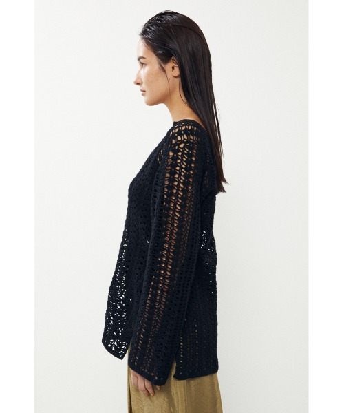 クロシェトップス BLACK BY MOUSSY（ブラックバイマウジー）の「crochet knit tops