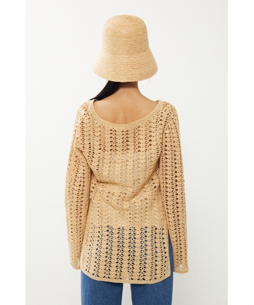 クロシェトップス BLACK BY MOUSSY（ブラックバイマウジー）の「crochet knit tops