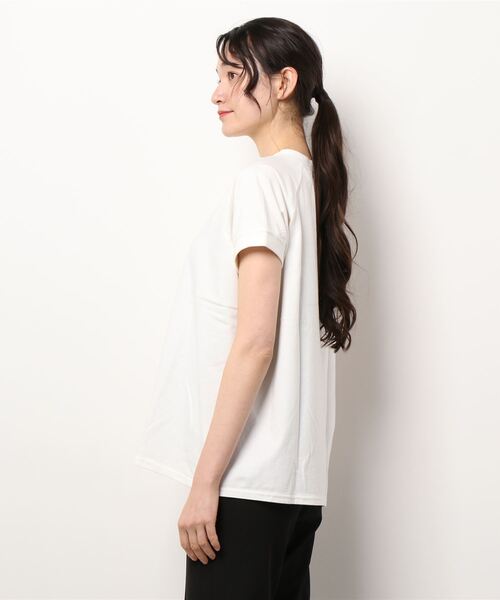 nappalm(ナップパーム)の「【 nappalm / ナップパーム 】 天竺フレンチスリーブプルオーバー French sleeve PO 412920284 NPP(Tシャツ/カットソー・レディース・ブラック/オフホワイト/ナチュラル・FREE)」の4枚目の写真