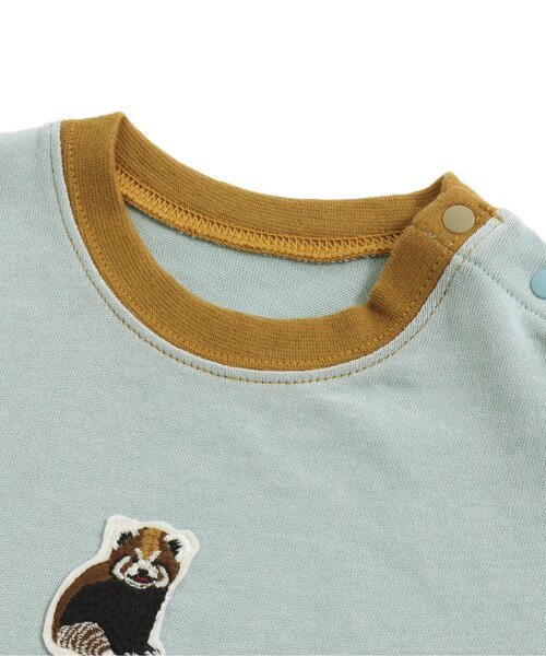 Ampersand(アンパサンド)の「動物ワンポイントロンパス(ロンパース・キッズ・ベージュ/ブルー/オフホワイト・60/70/80)」の7枚目の写真