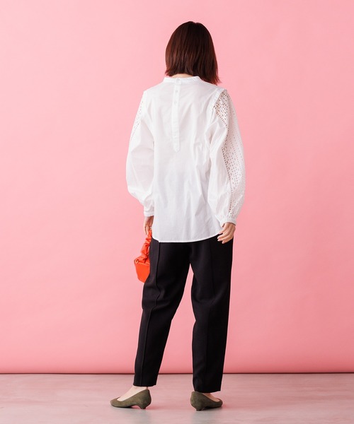 hunch（ハンチ）の「リネンライク テーパードパンツ（その他パンツ・レディース・ブラック/ベージュ/グリーン・FREE）」の4枚目の写真