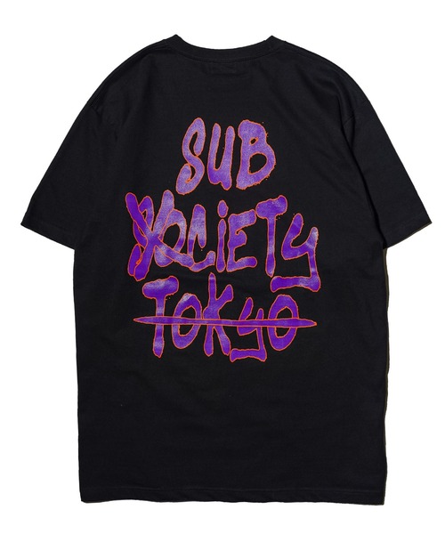 Subciety（サブサエティ）の「TAG S/S（Tシャツ/カットソー・メンズ・ホワイト/ブラック系その他/ブラック×パープル・SMALL/MEDIUM/LARGE/X-LARGE/XX-LARGE）」の15枚目の写真