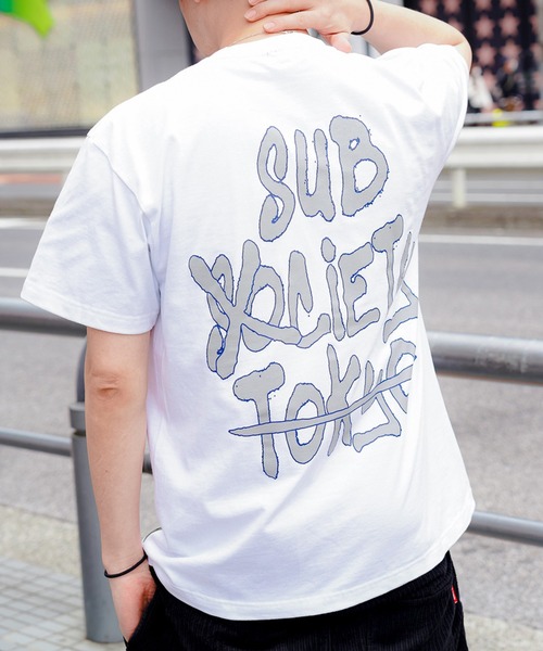 Subciety（サブサエティ）の「TAG S/S（Tシャツ/カットソー・メンズ・ホワイト/ブラック系その他/ブラック×パープル・SMALL/MEDIUM/LARGE/X-LARGE/XX-LARGE）」の13枚目の写真