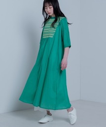 Made in India◇綿ボイル　シャーリング2WAYワンピース