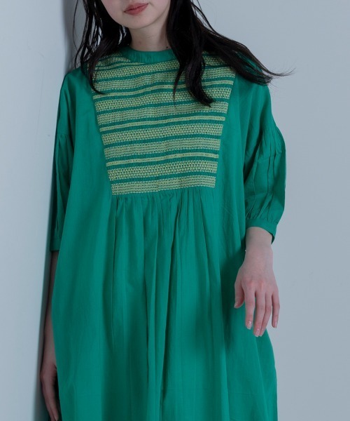 LUPILIEN(ルピリアン)の「Made in India◇綿ボイル シャーリング2WAYワンピース(ワンピース・レディース・ブラック/ベージュ/カーキ/グリーン・FREE)」の10枚目の写真