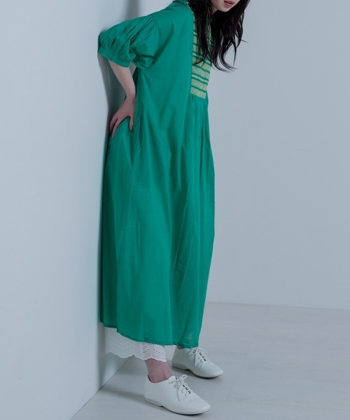 LUPILIEN(ルピリアン)の「Made in India◇綿ボイル シャーリング2WAYワンピース(ワンピース・レディース・ブラック/ベージュ/カーキ/グリーン・FREE)」の13枚目の写真
