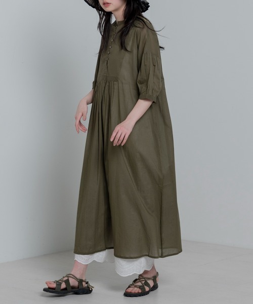 LUPILIEN(ルピリアン)の「Made in India◇綿ボイル シャーリング2WAYワンピース(ワンピース・レディース・ブラック/ベージュ/カーキ/グリーン・FREE)」の20枚目の写真