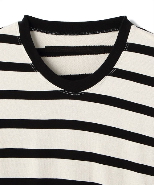 JULIUS（ユリウス）の「JULIUS/ユリウス/ボーダーノースリーブ/707CUM4（タンクトップ・メンズ・ホワイト/ブラック・1/2/3）」の3枚目の写真