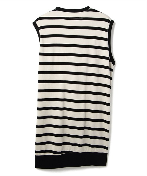 JULIUS（ユリウス）の「JULIUS/ユリウス/ボーダーノースリーブ/707CUM4（タンクトップ・メンズ・ホワイト/ブラック・1/2/3）」の5枚目の写真