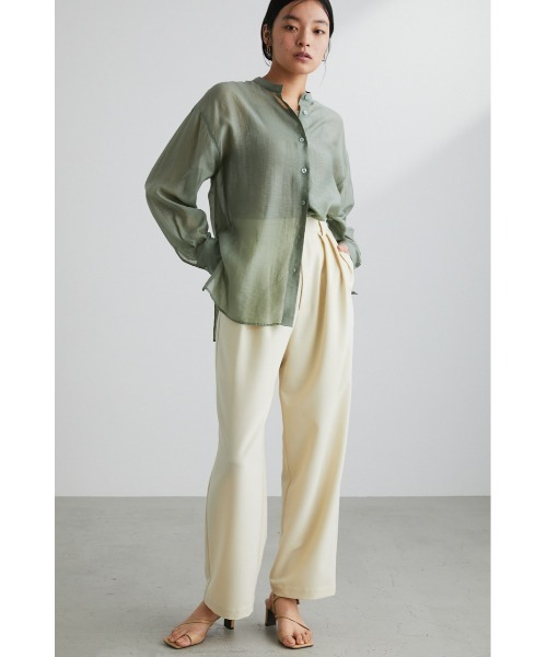 STYLEMIXER（スタイルミキサー）の「ルーズスリータックパンツ（スラックス・レディース・ライトベージュ/ピンク/アイボリー/ブラック・MEDIUM/X-SMALL/SMALL）」の5枚目の写真