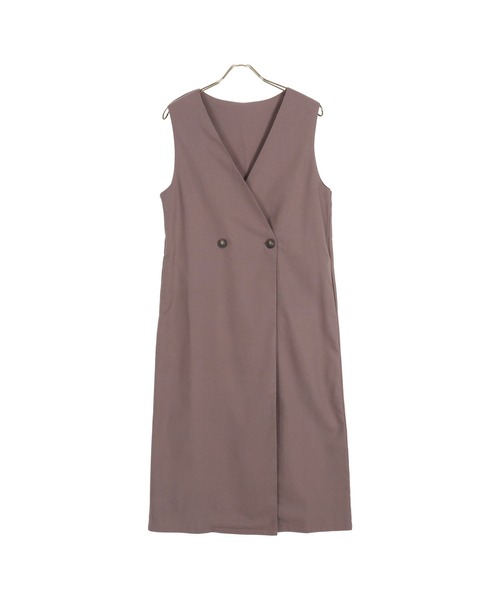 KOBE LETTUCE（コウベレタス）の「選べるリネンorデニムロングジレ（ベスト・レディース・ブラック/ブラック系1/ブラウン系/ブラウン系1/ベージュ系/ベージュ系1/その他/その他1・1/2）」の5枚目の写真