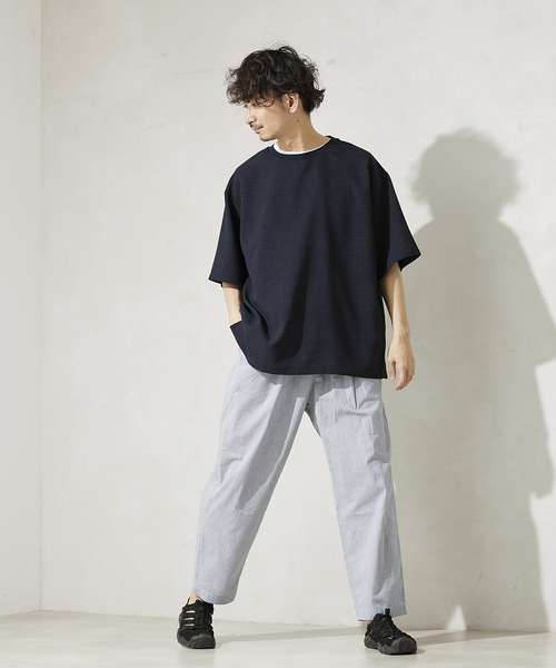 JOURNAL STANDARD relume（ジャーナルスタンダード　レリューム）の「AIRLY TOP イージーパンツ（その他パンツ・メンズ・エメラルドブルー/ブラック/アイボリー/ブラウン系その他・MEDIUM/LARGE）」の4枚目の写真