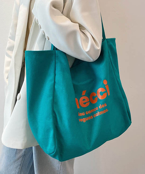 c.u.l】mecciロゴキャンパスカラートートバッグ cula394（トートバッグ