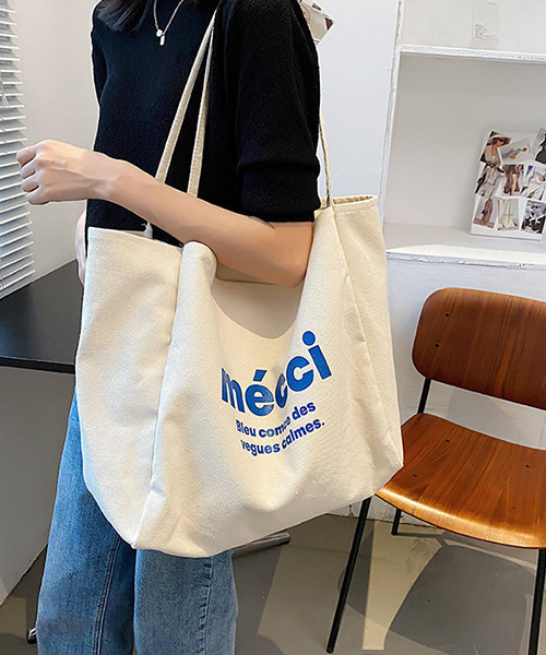 c.u.l（シーユーエル）の「【c.u.l】mecciロゴキャンパスカラートートバッグ cula394（トートバッグ・レディース・ピンク/イエロー/オレンジ/グリーン/アイボリー・FREE）」の7枚目の写真