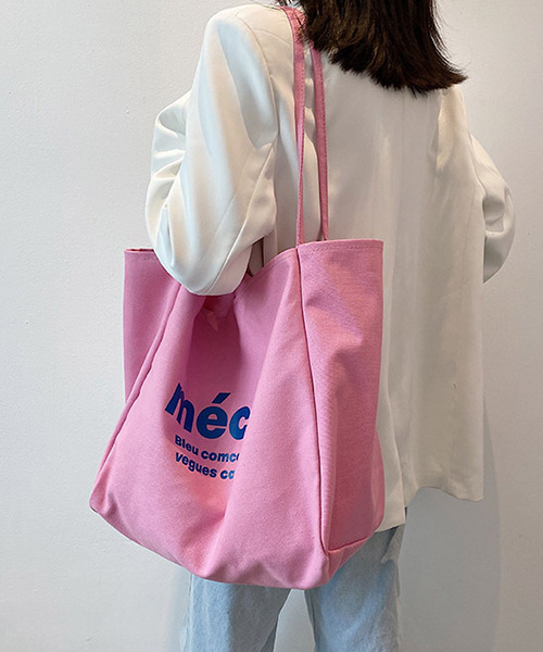 c.u.l（シーユーエル）の「【c.u.l】mecciロゴキャンパスカラートートバッグ cula394（トートバッグ・レディース・ピンク/イエロー/オレンジ/グリーン/アイボリー・FREE）」の14枚目の写真