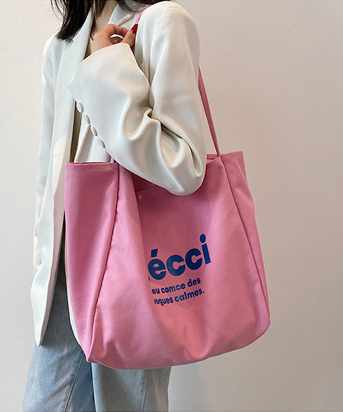 c.u.l（シーユーエル）の「【c.u.l】mecciロゴキャンパスカラートートバッグ cula394（トートバッグ・レディース・ピンク/イエロー/オレンジ/グリーン/アイボリー・FREE）」の15枚目の写真