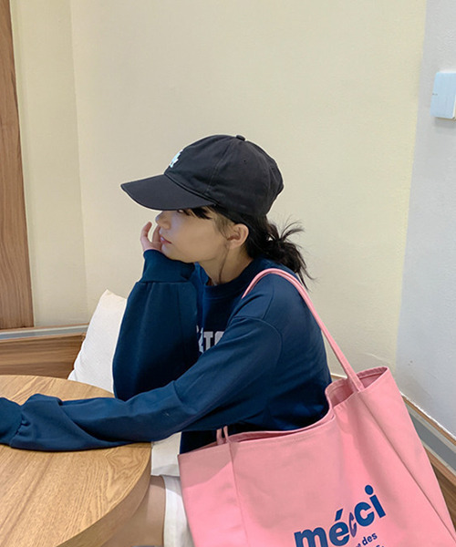 c.u.l（シーユーエル）の「【c.u.l】mecciロゴキャンパスカラートートバッグ cula394（トートバッグ・レディース・ピンク/イエロー/オレンジ/グリーン/アイボリー・FREE）」の18枚目の写真