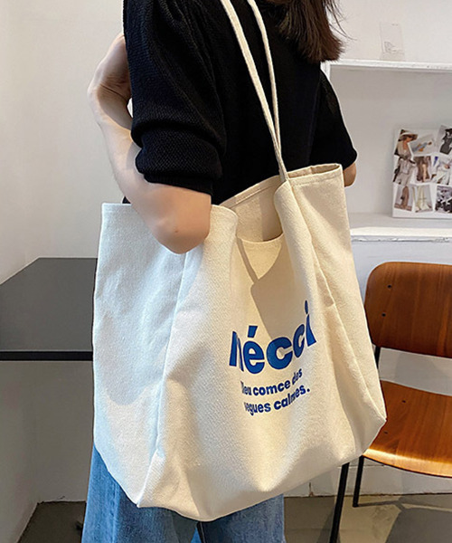 c.u.l（シーユーエル）の「【c.u.l】mecciロゴキャンパスカラートートバッグ cula394（トートバッグ・レディース・ピンク/イエロー/オレンジ/グリーン/アイボリー・FREE）」の6枚目の写真