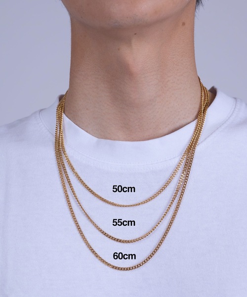 HYPE（ハイプ）の「【HYPE】ハイプ/ [ゴールド]3mmチェーン ネックレス/50cm,55cm,60cm（ネックレス・メンズ・ゴールド・50cm/60cm/55cm）」の4枚目の写真