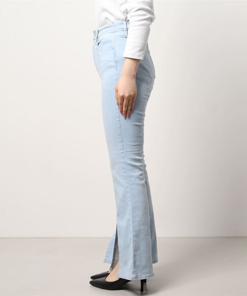 one way（ワンウェイ）の「センタースリットデニムフレアパンツ（デニムパンツ・レディース・ライトブルー/ブラック系その他/ダークブルー・S/M）」の9枚目の写真