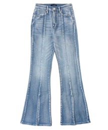 one way | センタースリットデニムフレアパンツ(デニムパンツ)