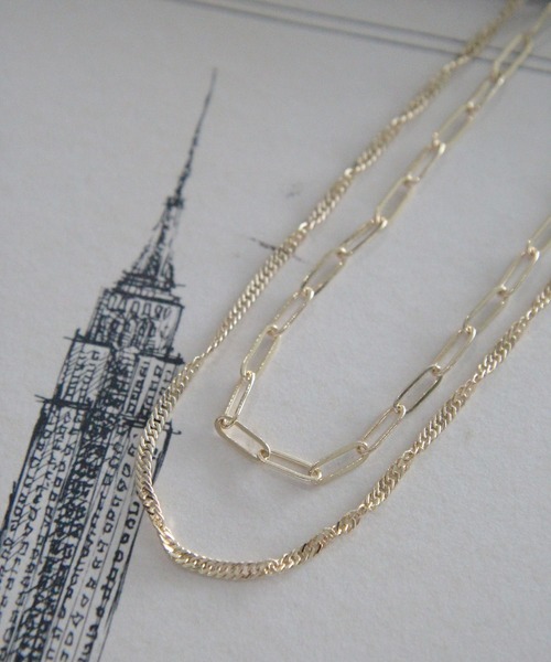 LEPSIM（レプシィム）の「2連メタルネックレス　298416（ネックレス・レディース・シルバー/ゴールド/シルバー×ゴールド・ONE SIZE）」の3枚目の写真