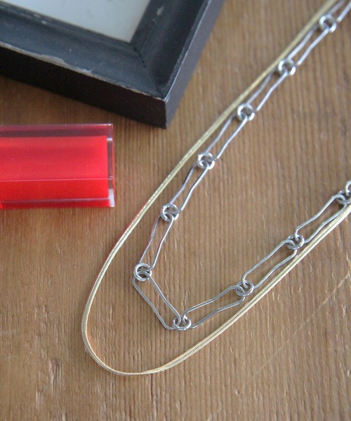 LEPSIM（レプシィム）の「2連メタルネックレス　298416（ネックレス・レディース・シルバー/ゴールド/シルバー×ゴールド・ONE SIZE）」の2枚目の写真