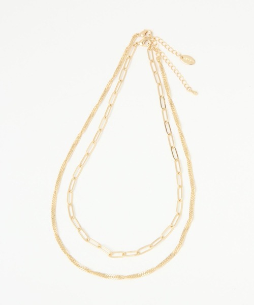 LEPSIM（レプシィム）の「2連メタルネックレス　298416（ネックレス・レディース・シルバー/ゴールド/シルバー×ゴールド・ONE SIZE）」の5枚目の写真