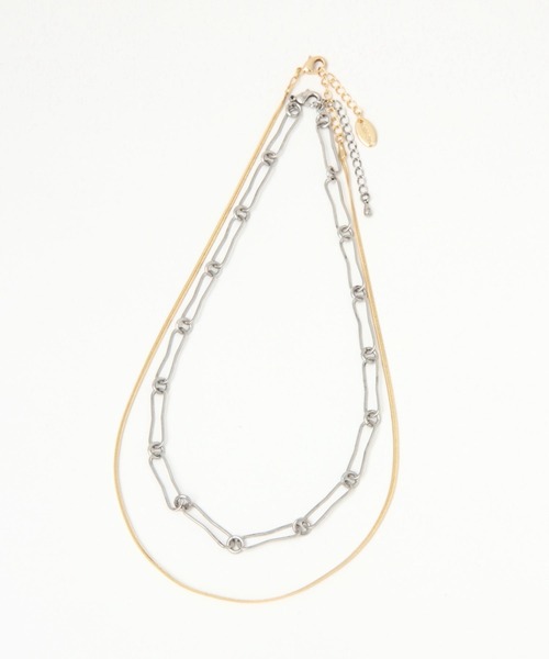 LEPSIM（レプシィム）の「2連メタルネックレス　298416（ネックレス・レディース・シルバー/ゴールド/シルバー×ゴールド・ONE SIZE）」の6枚目の写真
