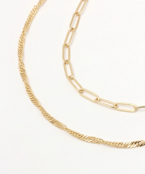LEPSIM（レプシィム）の「2連メタルネックレス　298416（ネックレス・レディース・シルバー/ゴールド/シルバー×ゴールド・ONE SIZE）」の15枚目の写真