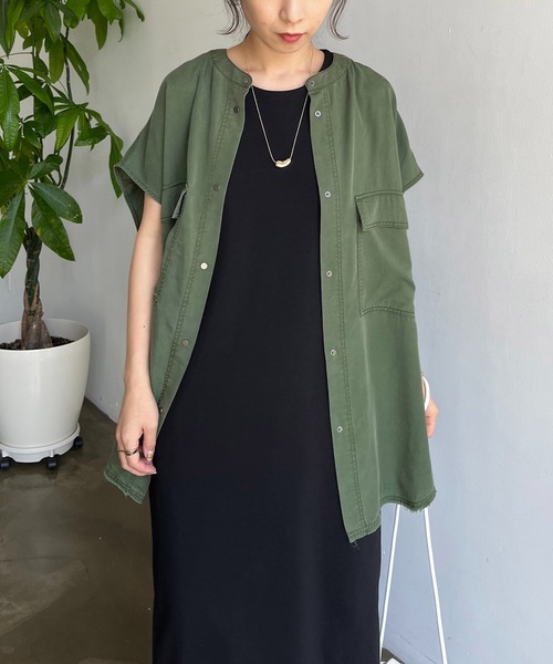 CAPRICIEUX LE'MAGE（カプリシューレマージュ）の「テンセルワークシャツ（シャツ/ブラウス・レディース・ベージュ系その他/カーキ・FREE）」の22枚目の写真