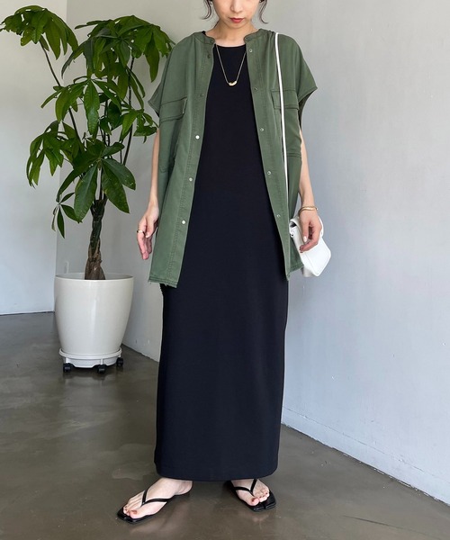 CAPRICIEUX LE'MAGE（カプリシューレマージュ）の「テンセルワークシャツ（シャツ/ブラウス・レディース・ベージュ系その他/カーキ・FREE）」の12枚目の写真